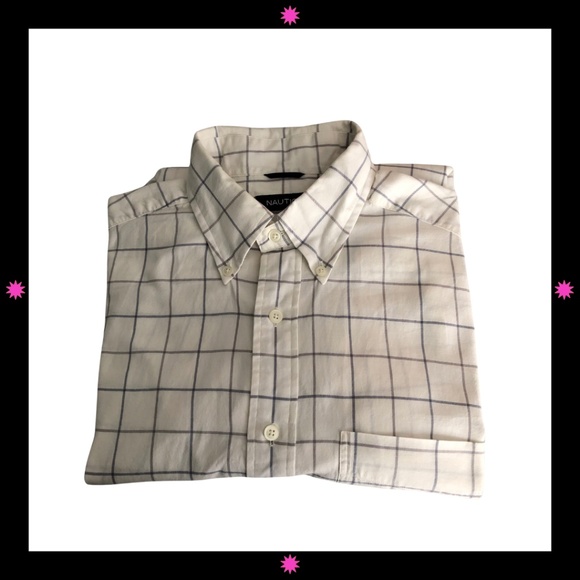 MEN'S LONG-SLEEVE CASUAL BUTTON DOWN SHIRT BY NAUTICA LARGE - Picture 7 of 7